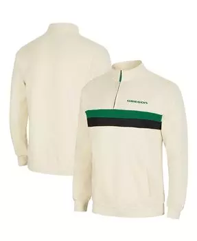 Мужская кремовая куртка oregon ducks activity с молнией на четверть Colosseum, кремовый