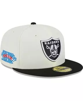 Мужская кремовая приталенная кепка Las Vegas Raiders Retro 59FIFTY New Era