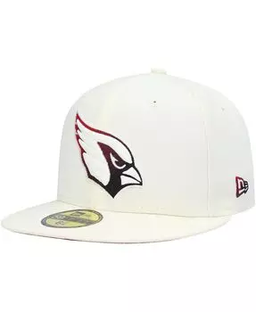 Мужская кремовая приталенная шляпа Arizona Cardinals Chrome Color Dim 59FIFTY New Era