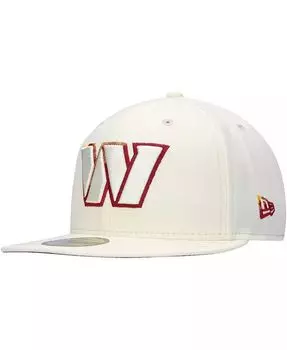 Мужская кремовая приталенная шляпа Washington Commanders Chrome Color Dim 59FIFTY New Era, бежевый
