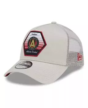 Мужская кремовая регулируемая кепка Atlanta United FC с нашивкой 9FORTY A-Frame Trucker New Era, бежевый