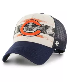 Мужская кремовая регулируемая кепка Chicago Bears Breakout MVP Trucker '47 Brand