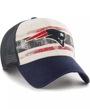 Мужская кремовая регулируемая кепка New England Patriots Breakout MVP Trucker '47 Brand