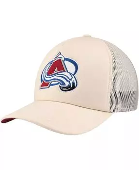 Мужская кремовая регулируемая шапка Colorado Avalanche Foam Front Trucker Mitchell & Ness, бежевый