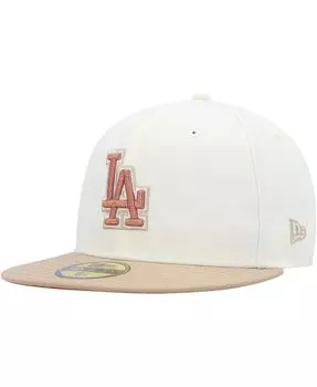 Мужская кремовая шляпа Los Angeles Dodgers Chrome Camel Rust Undervisor 59FIFTY. New Era
