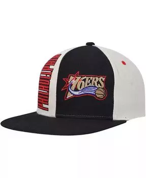 Мужская кремовая шляпа Philadelphia 76ers Hardwood Classics Pop Snapback Mitchell & Ness, бежевый