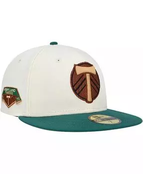 Мужская кремовая шляпа Portland Timbers Wood Grain 59FIFTY New Era, слоновая кость/кремовый