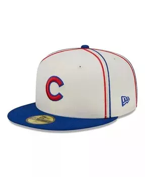 Мужская кремовая шляпа Royal Chicago Cubs Chrome Sutash 59FIFTY New Era, слоновая кость/кремовый