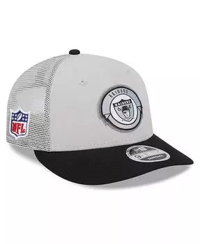 Мужская кремово-черная бейсболка Las Vegas Raiders 2023 Sideline Historic Low Profile 9FIFTY Snapback New Era, слоновая кость/кремовый
