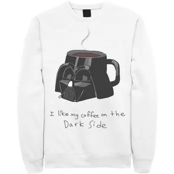Мужская кружка «Звездные войны Дарт Вейдер» Толстовка «I Like My Coffee On The Dark Side» Licensed Character, белый