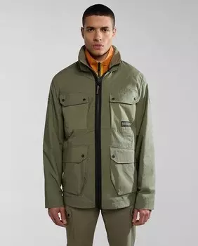 Мужская куртка A-Tepees с застежкой-молнией и регулируемым капюшоном Napapijri, зеленый