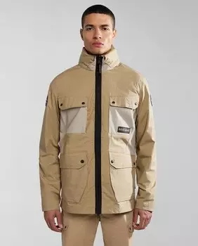 Мужская куртка A-Tepees с застежкой-молнией и регулируемым капюшоном Napapijri, бежевый