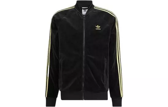 Толстовка мужская Adidas Originals на молнии велюровая, черный