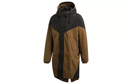 Мужская куртка Adidas Originals, цвет Black and brown color blocking