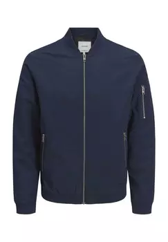 Мужская куртка-бомбер с карманами на молнии Jack & Jones, цвет Navy Blaze