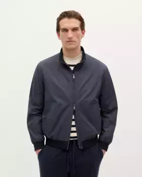Мужская куртка-бомбер с высоким воротником и застежкой-молнией Scalpers, тёмно-синий