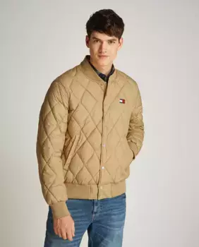 Мужская куртка-бомбер свободного кроя с утеплителем Tommy Jeans, горчичный
