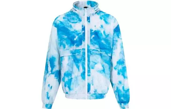 Мужская куртка Calvin Klein, цвет Blue and white printing and dyeing