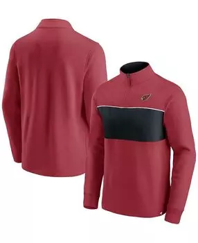Мужская куртка cardinal и black arizona cardinals block party с молнией на четверть Fanatics, мульти