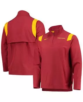 Мужская куртка cardinal iowa state cyclones coach с молнией до половины Nike