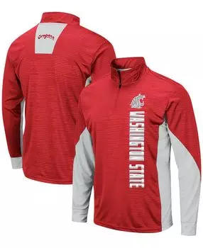 Мужская куртка crimson washington state cougars bart windshirt с молнией на четверть Colosseum