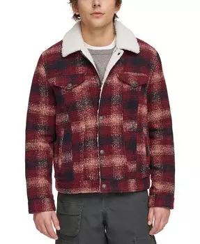 Мужская куртка дальнобойщика в клетку на флисовой подкладке Levi's, мультиколор