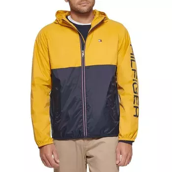 Мужская куртка-дождевик Tommy Hilfiger с капюшоном, желтый