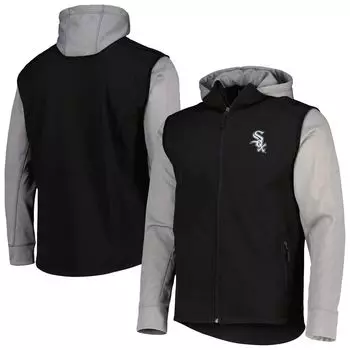Мужская куртка Dunbrooke Black/Heather Grey Chicago White Sox Alpha с молнией во всю длину