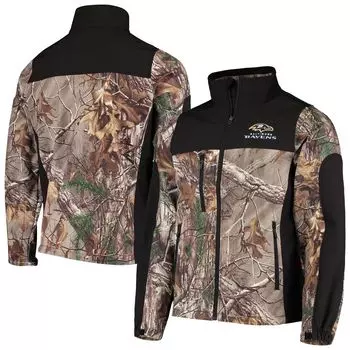 Мужская куртка Dunbrooke Realtree Camo/Black Baltimore Ravens Circle Hunter Softshell с молнией во всю длину