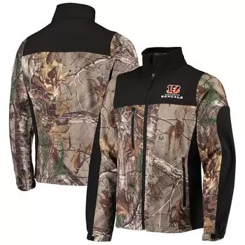 Мужская куртка Dunbrooke Realtree Camo/Black Cincinnati Bengals Circle Hunter Softshell с молнией во всю длину