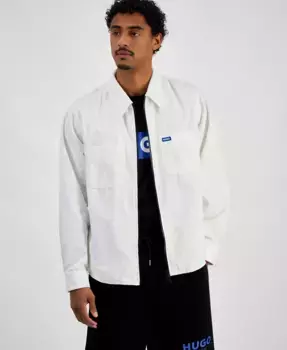 Мужская куртка Eblo на молнии из вельвета Hugo Boss, белый