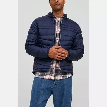 Мужская куртка герой с пуховым воротником Jack & Jones, синий