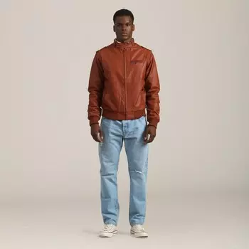 Мужская куртка-гонщик из искусственной кожи Iconic Members Only, цвет Cognac