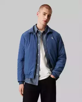Мужская куртка Харрингтон с застежкой-молнией Calvin Klein Jeans, синий