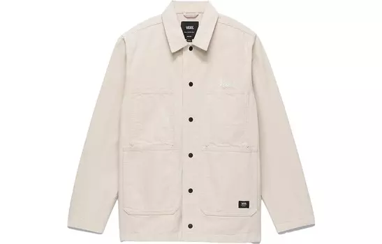 Мужская куртка Hickory Stripe Drill Chore Off White Vans, кремовый