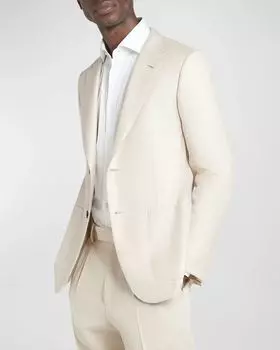 Мужская куртка из кашемира и шелка ZEGNA, цвет Beige