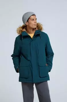 Мужская куртка из шерпы на молнии с леопардовым принтом Animal, зеленый