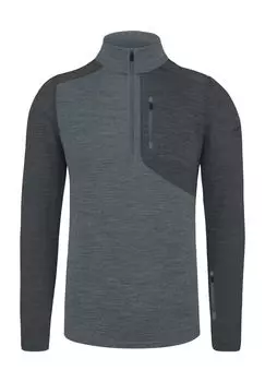 Мужская куртка из шерсти мериноса с длинным рукавом и молнией 1/4 «Милдура» normani, серый