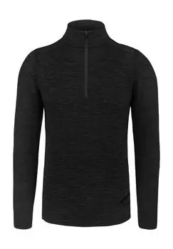 Мужская куртка из шерсти мериноса с длинным рукавом и молнией 1/4 Canberra normani, черный