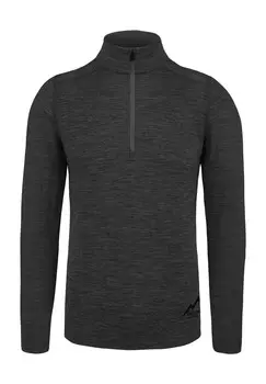 Мужская куртка из шерсти мериноса с длинным рукавом и молнией 1/4 Canberra Normani, антарцитовый