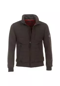 Мужская куртка из смесового материала, однотонная CASAMODA, оливковый