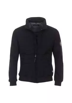 Мужская куртка из смесового материала, однотонная CASAMODA, темно-синий