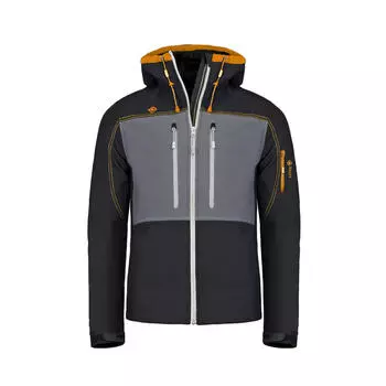 Куртка Izas Konka Softshell для походов и альпинизма мужская, черный/оранжевый/серый