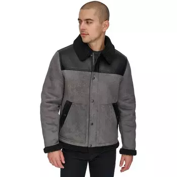 Мужская куртка Levi's из искусственной овчины в стиле вестерн, цвет Charcoal