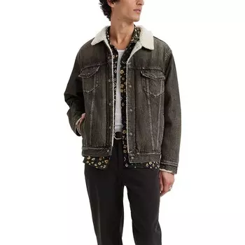 Мужская куртка Levi's свободного кроя из шерпа-дальнобойщика, цвет Salt Lake