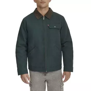 Мужская куртка Levi's Trucker с вельветовым воротником, цвет Green Gables