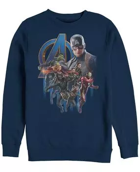 Мужская куртка Marvel Avengers Endgame Classic с логотипом группы Капитана Америки, флис с круглым вырезом Fifth Sun
