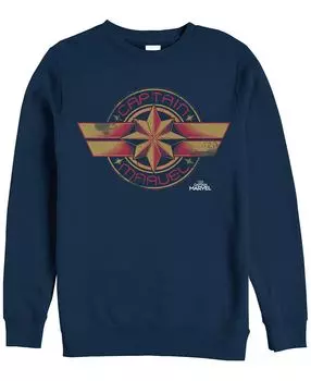 Мужская куртка Marvel Captain Marvel на груди с логотипом, флис с круглым вырезом Fifth Sun