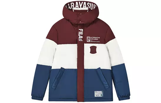 Мужская куртка Mihara Yasuhiro X Down, цвет красного вина Fila, цвет Wine Red