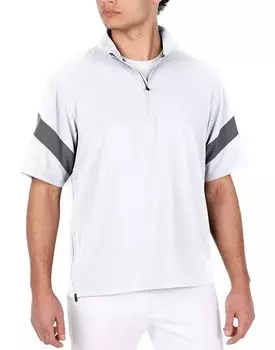 Мужская куртка Mizuno для ударов, пуловер с короткими рукавами и молнией 1/4, белый